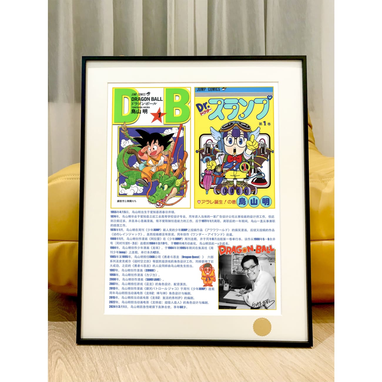 Xing Kong Studio - Akira Toriyama Special Commemorative Poster Frame