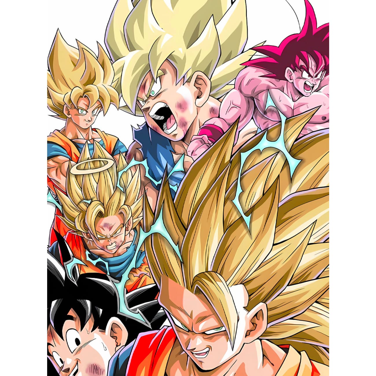 Xing Kong Studio - All Forms of Son Goku Poster Frame [2 Variants]
