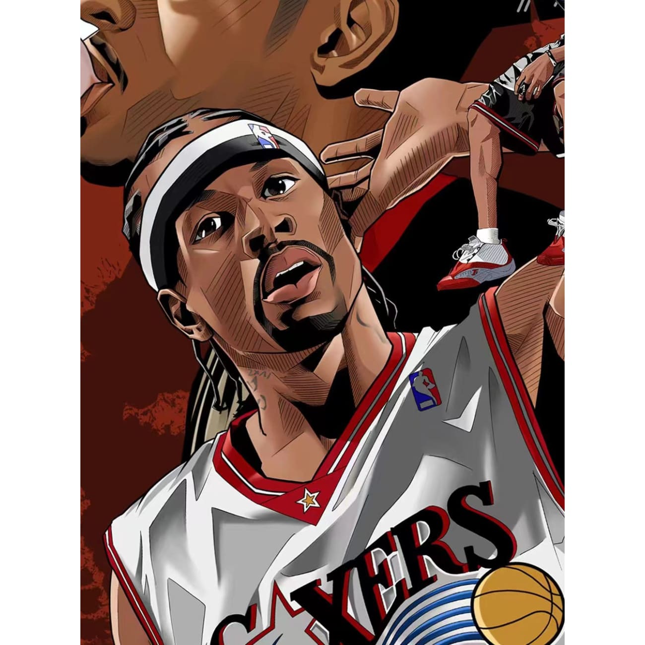 Xing Kong Studio - Allen Iverson Poster Frame