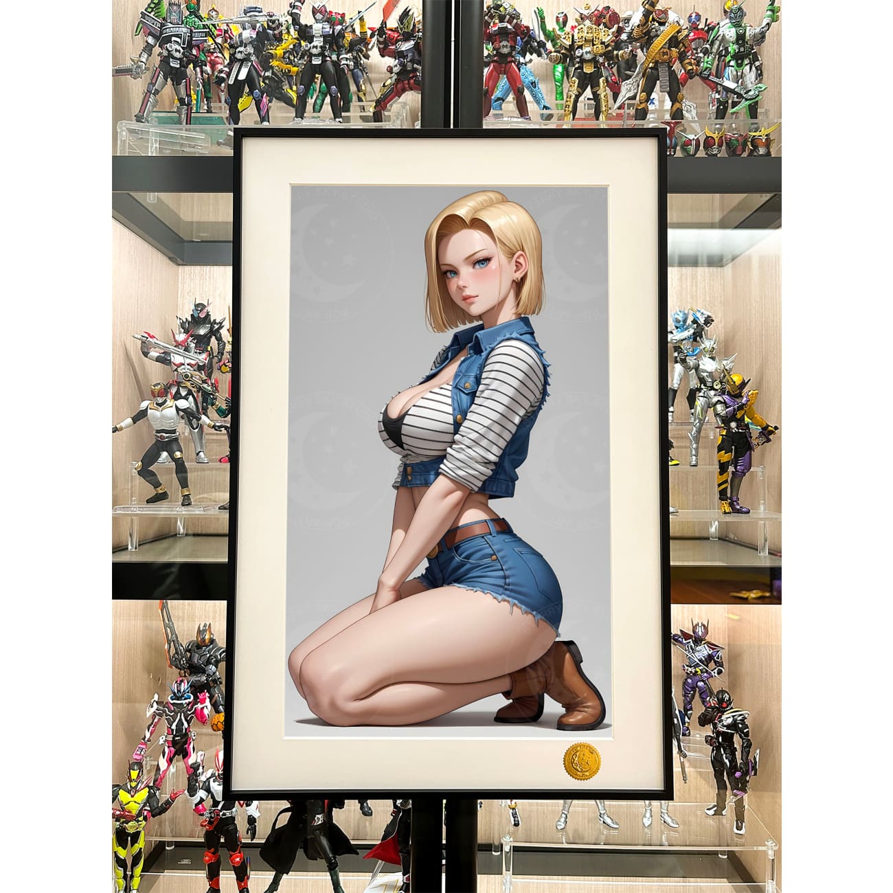 Xing Kong Studio - Android 18 Kneeling Position Poster Frame