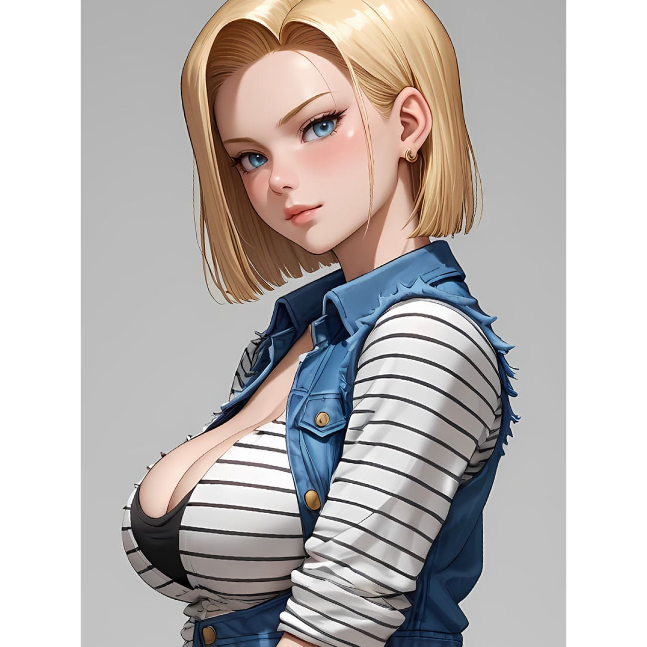 Xing Kong Studio - Android 18 Kneeling Position Poster Frame