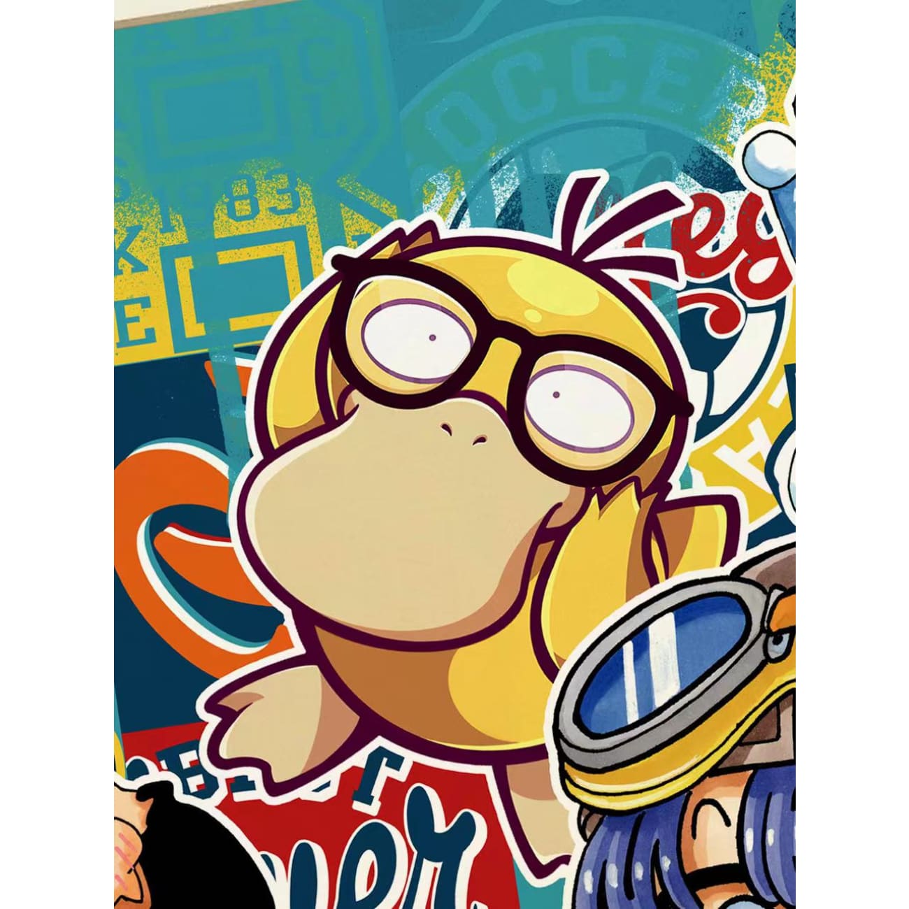 Xing Kong Studio - Arale, Shin Chan, Doraemon & Psyduck Poster Frame