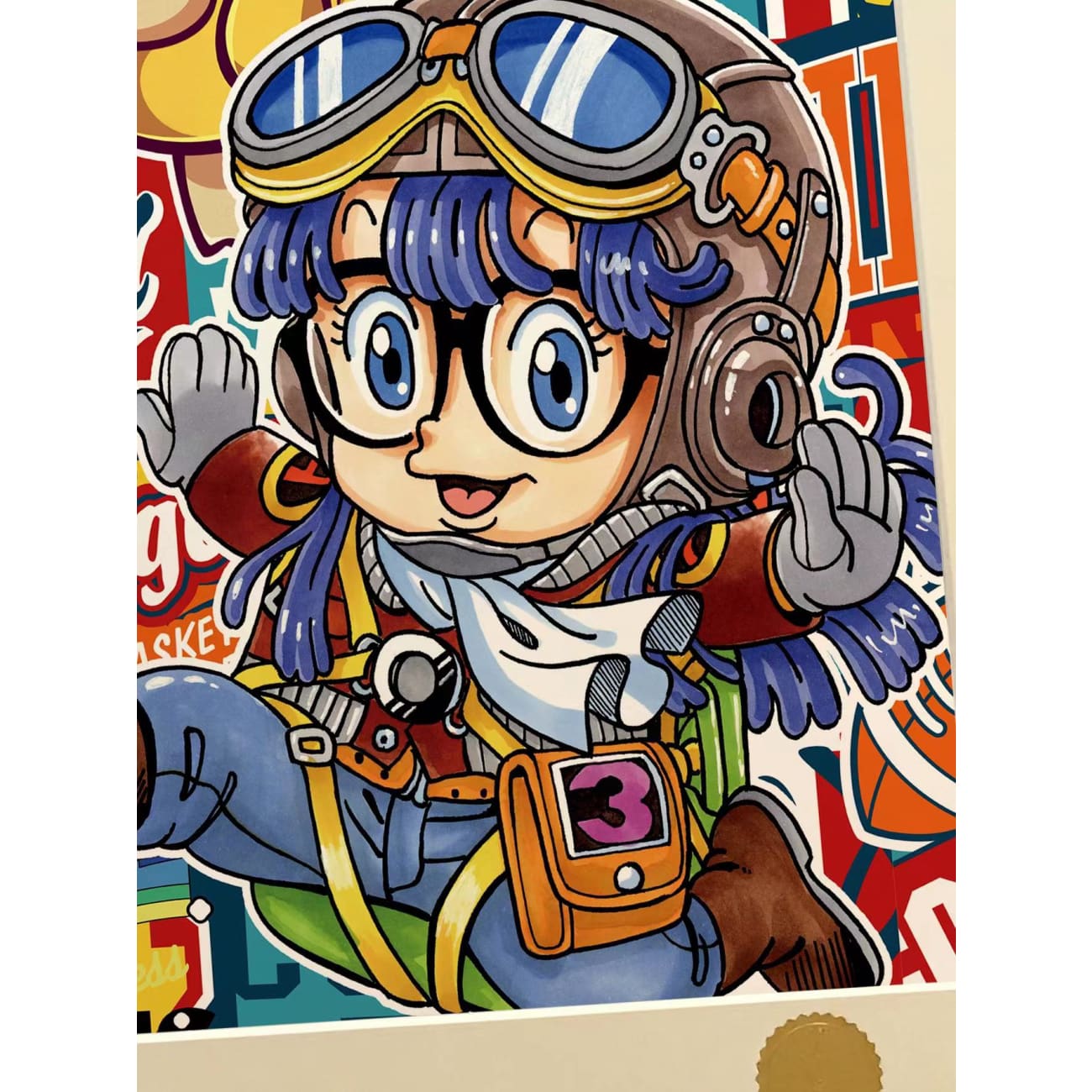 Xing Kong Studio - Arale, Shin Chan, Doraemon & Psyduck Poster Frame