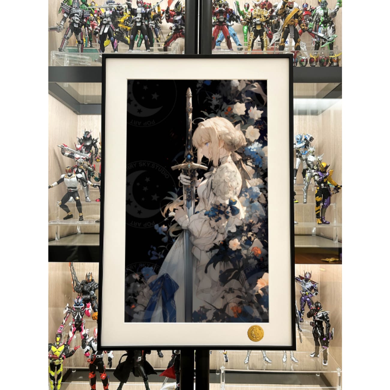 Xing Kong Studio - Artoria Pendragon Saber Flower Wall Ver. Poster Frame