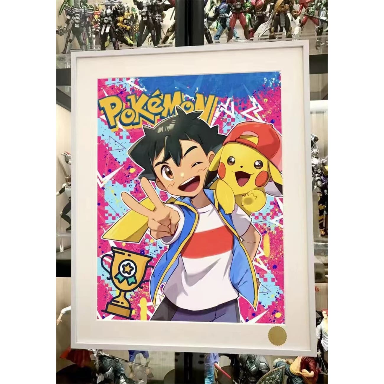 Xing Kong Studio - Ash Ketchum & Pikachu Poster Frame