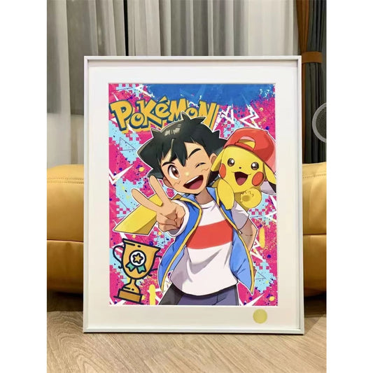 Xing Kong Studio - Ash Ketchum & Pikachu Poster Frame