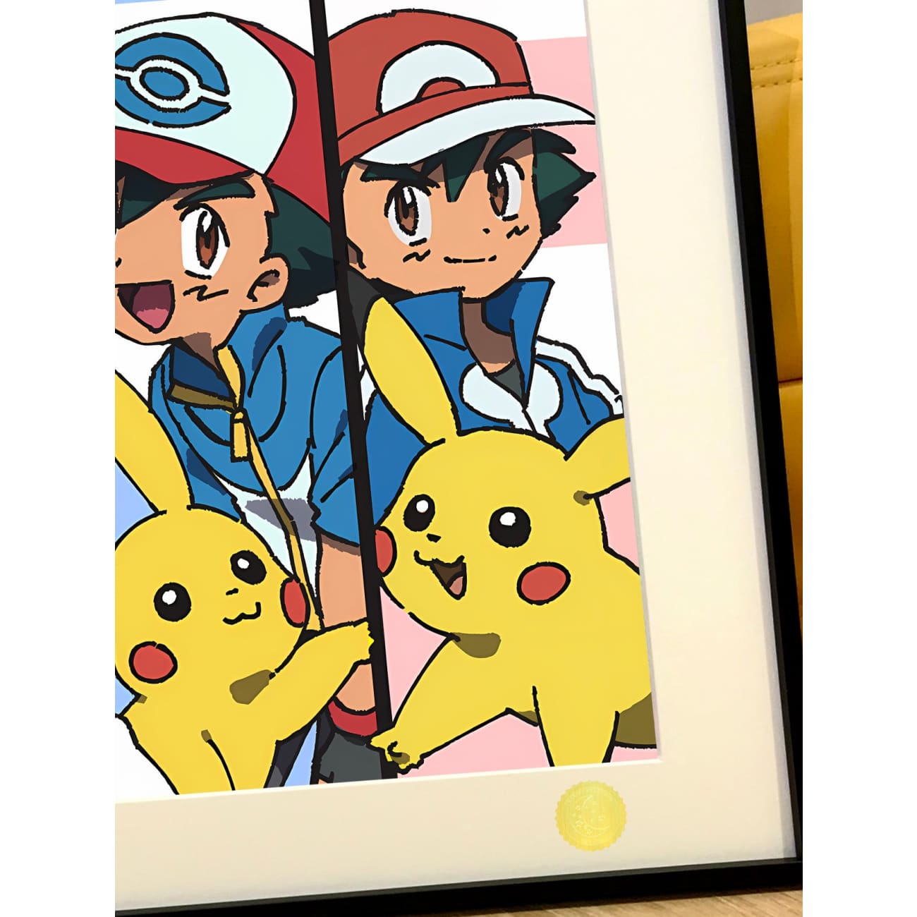 Xing Kong Studio - Ash Ketchum & Pikachu Poster Frame