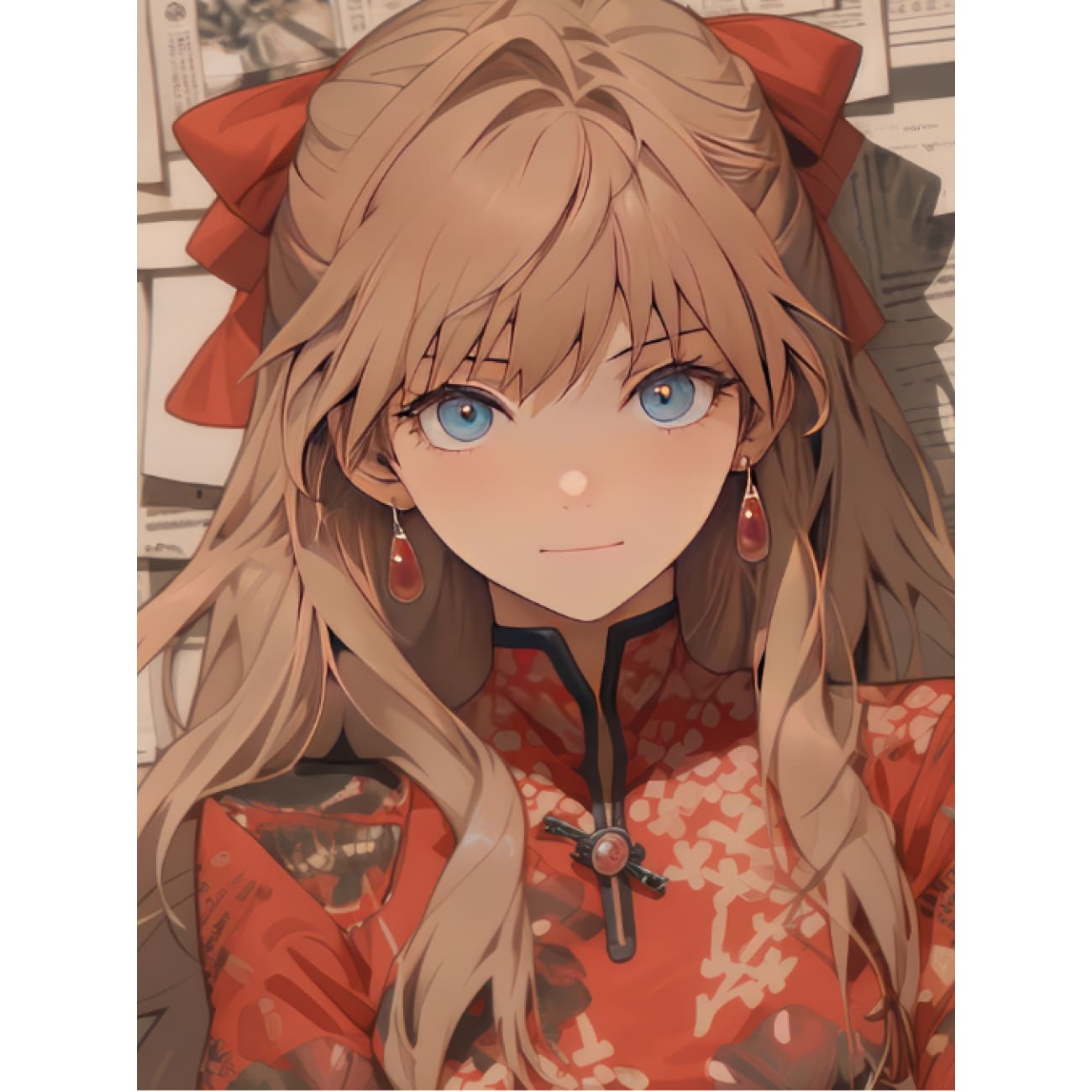 Xing Kong Studio - Asuka Langley Soryu Cheongsam Ver. Poster Frame