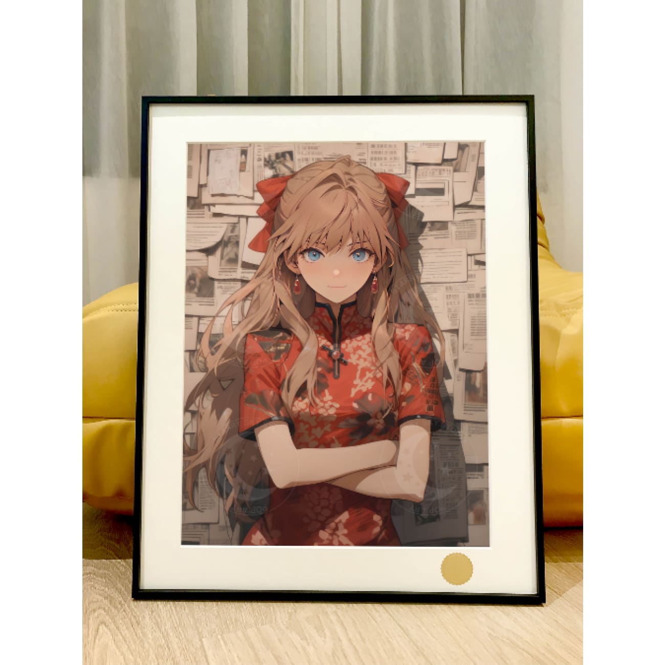 Xing Kong Studio - Asuka Langley Soryu Cheongsam Ver. Poster Frame