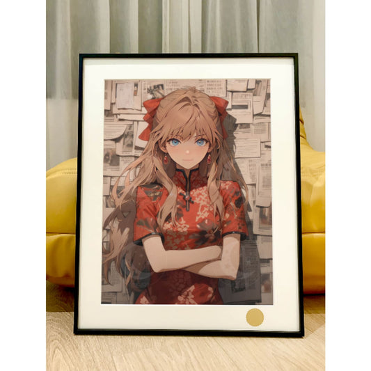 Xing Kong Studio - Asuka Langley Soryu Cheongsam Ver. Poster Frame