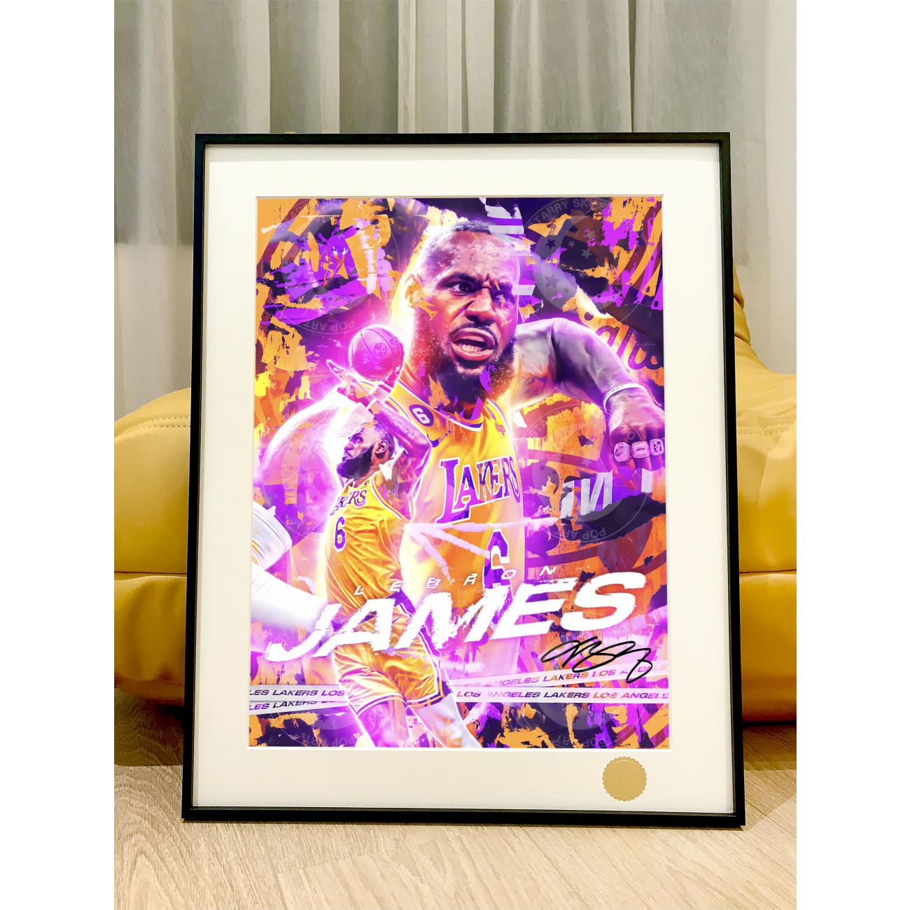 Xing Kong Studio - Basketball Emperor LeBron James Poster Frame