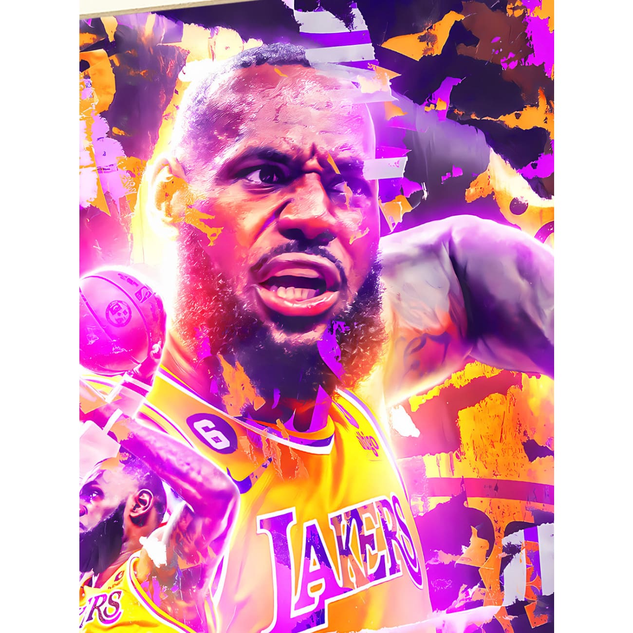 Xing Kong Studio - Basketball Emperor LeBron James Poster Frame