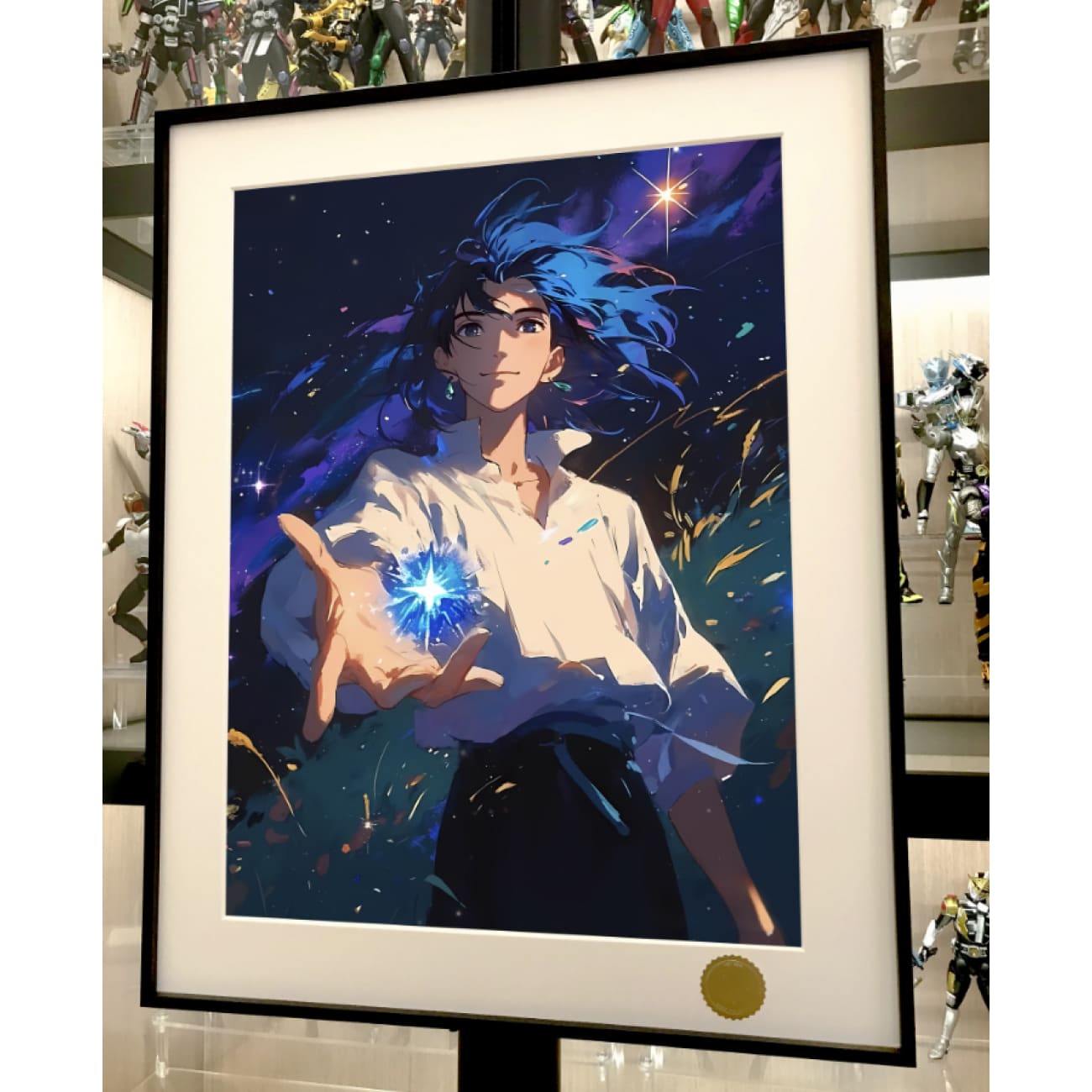 Xing Kong Studio - Black Hair Howl Jenkins Pendragon Poster Frame