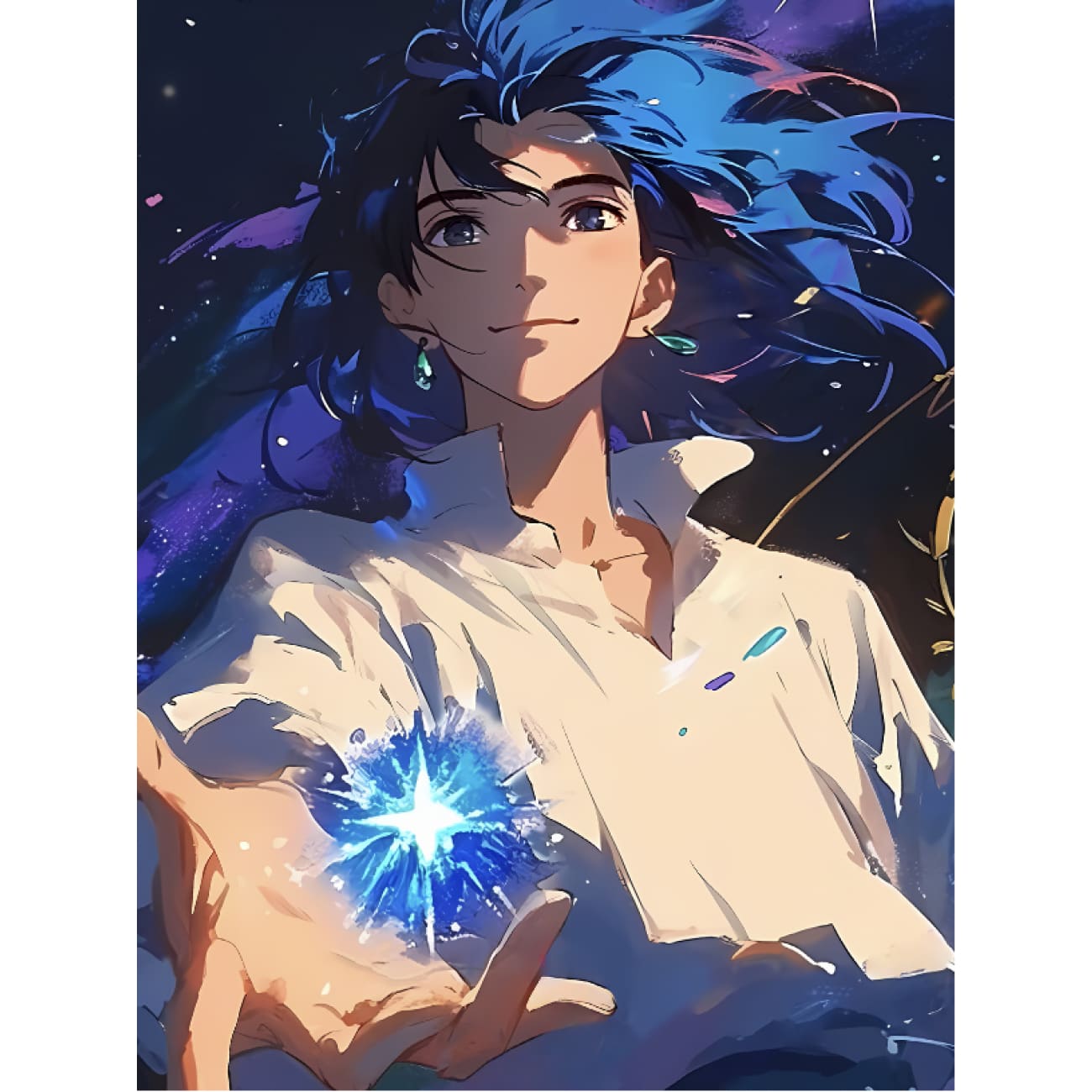 Xing Kong Studio - Black Hair Howl Jenkins Pendragon Poster Frame