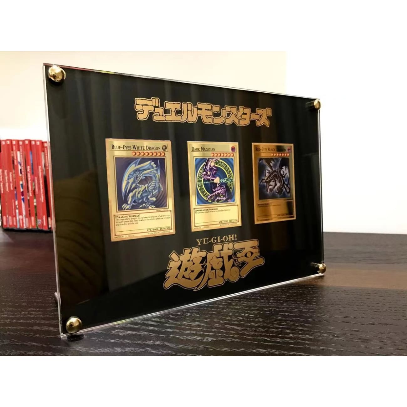 Xing Kong Studio - Blue-Eyes White Dragon, Dark Magician & Red-Eyes Black Dragon Card Acrylic Stand Display 