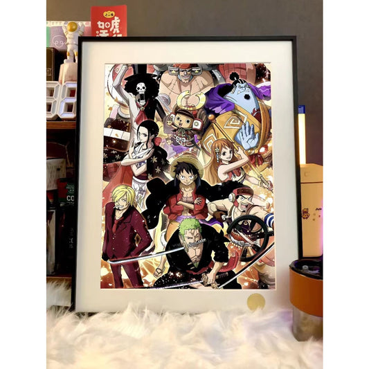 Xing Kong Studio - Characters of Straw Hat Pirates Poster Frame