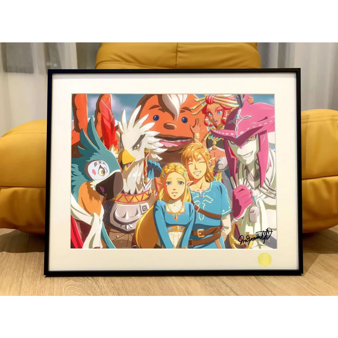 Xing Kong Studio - Characters of The Legend of Zelda: Breath of the Wild Poster Frame