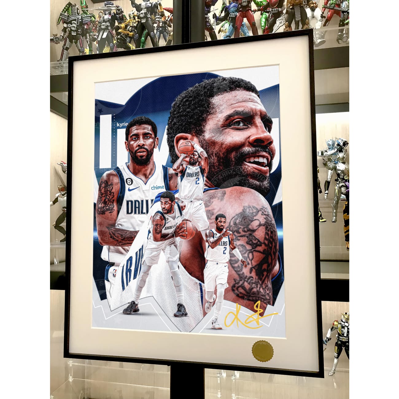 Xing Kong Studio - Dallas Mavericks Kyrie Irving Poster Frame