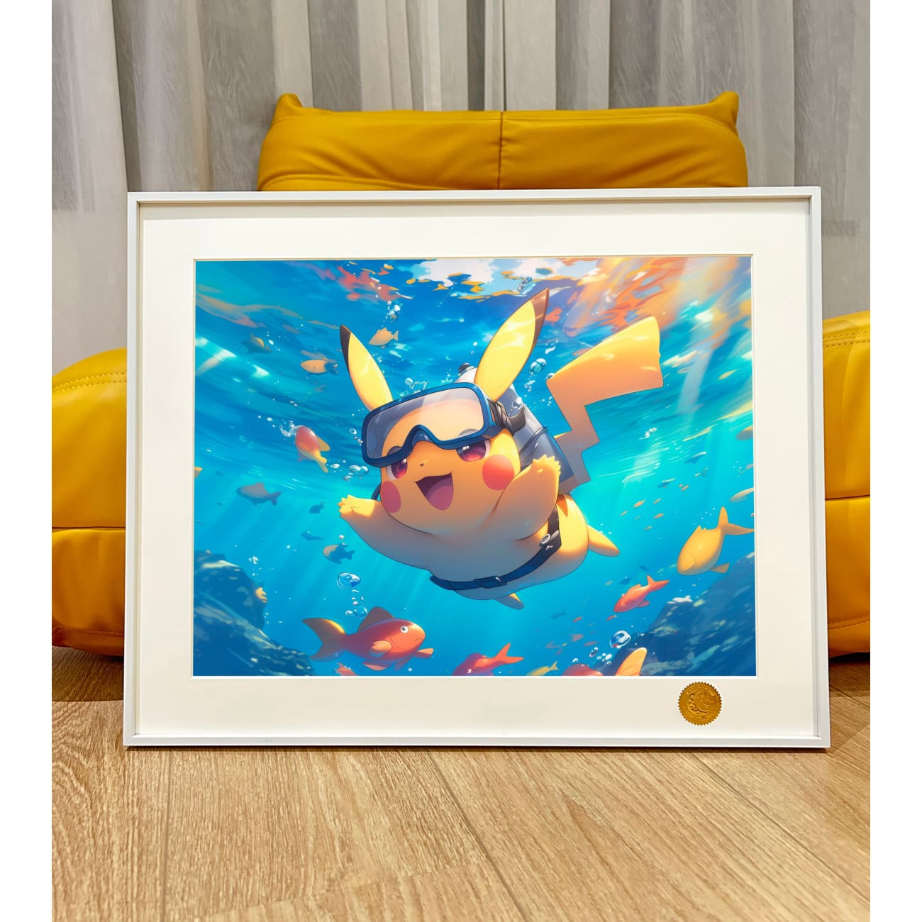 Xing Kong Studio - Diving Pikachu Poster Frame