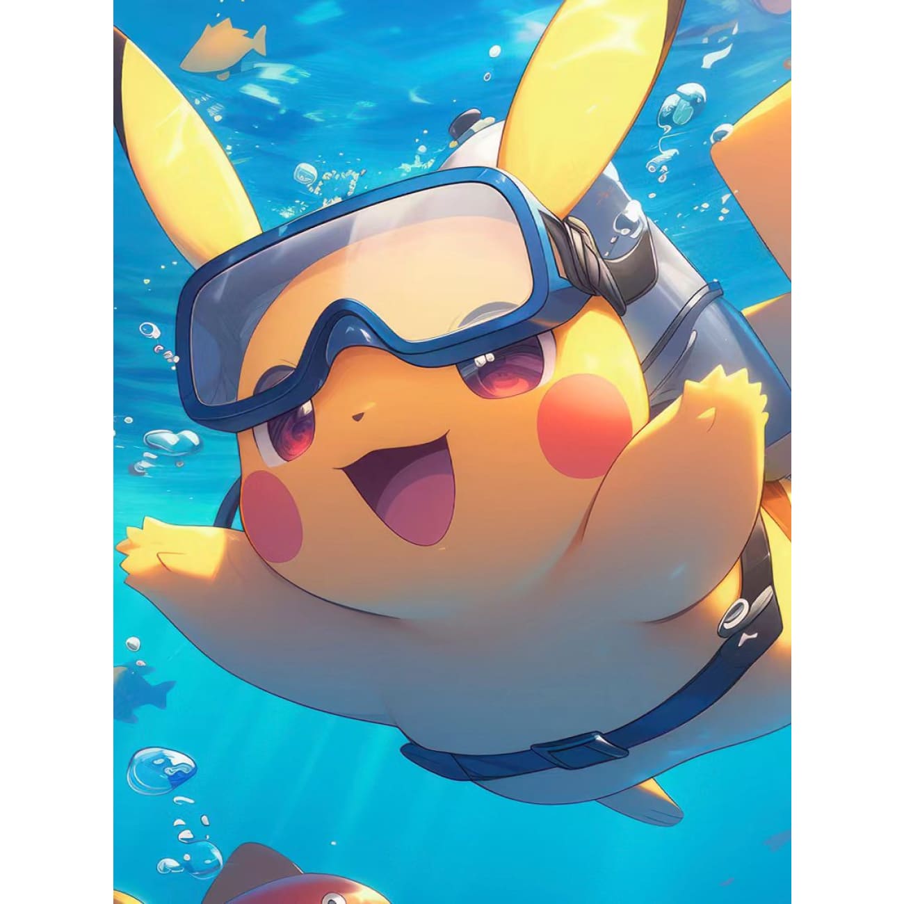 Xing Kong Studio - Diving Pikachu Poster Frame