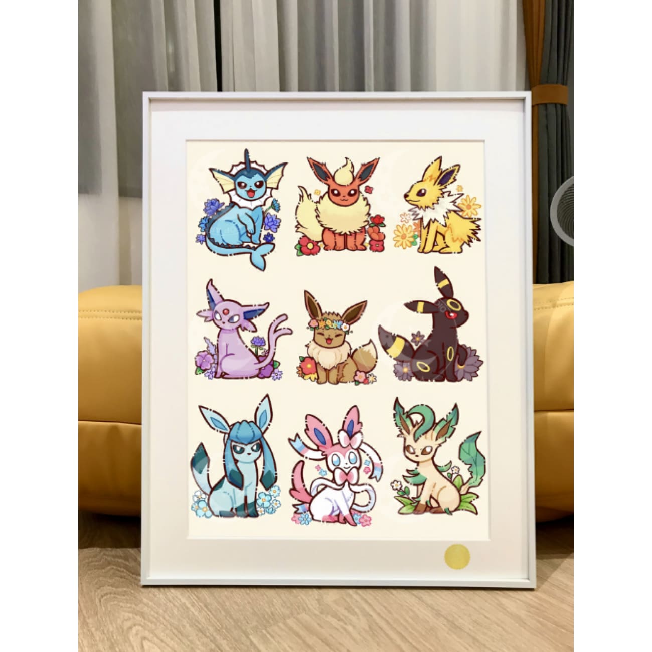 Xing Kong Studio - Eevee Family Portrait Poster Frame