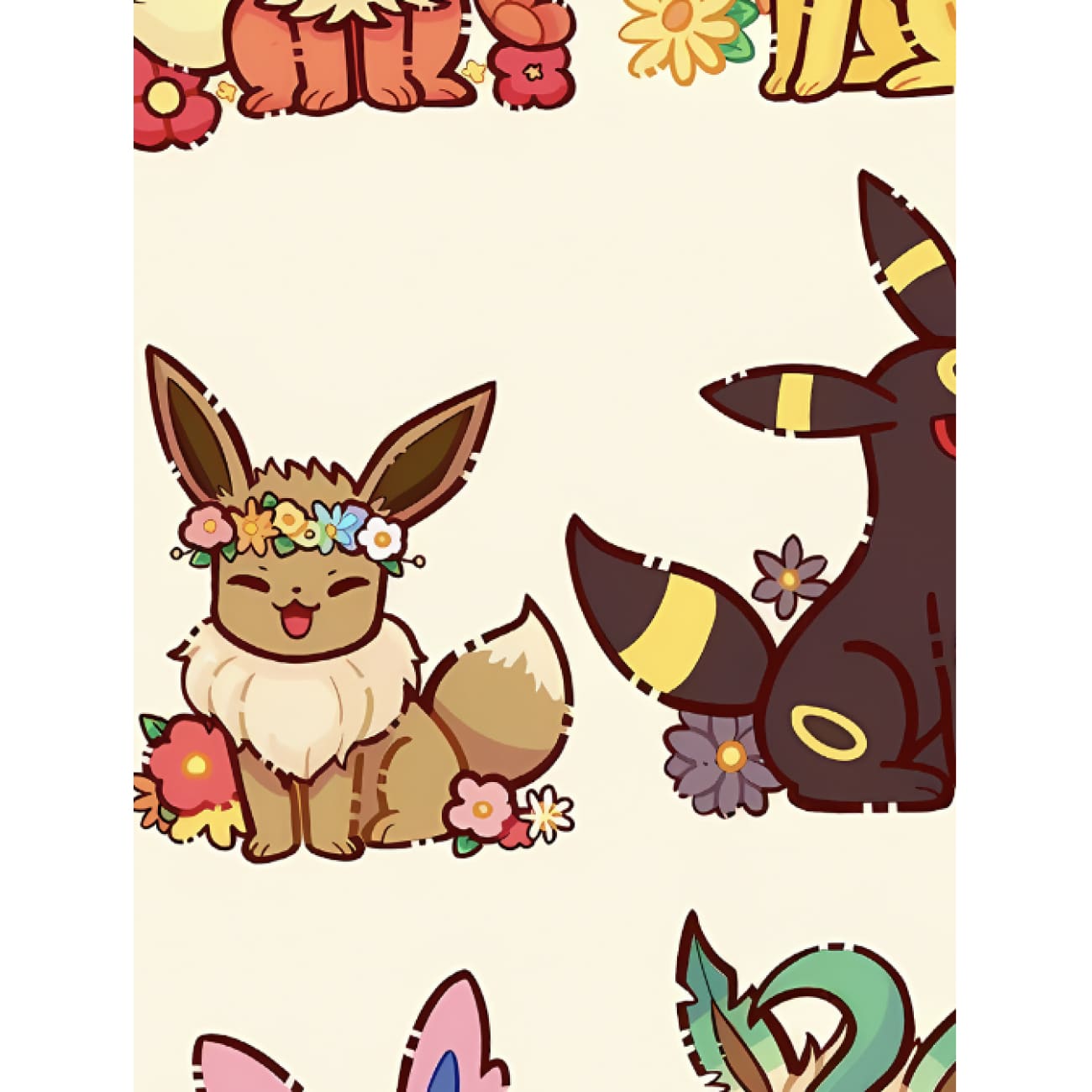 Xing Kong Studio - Eevee Family Portrait Poster Frame