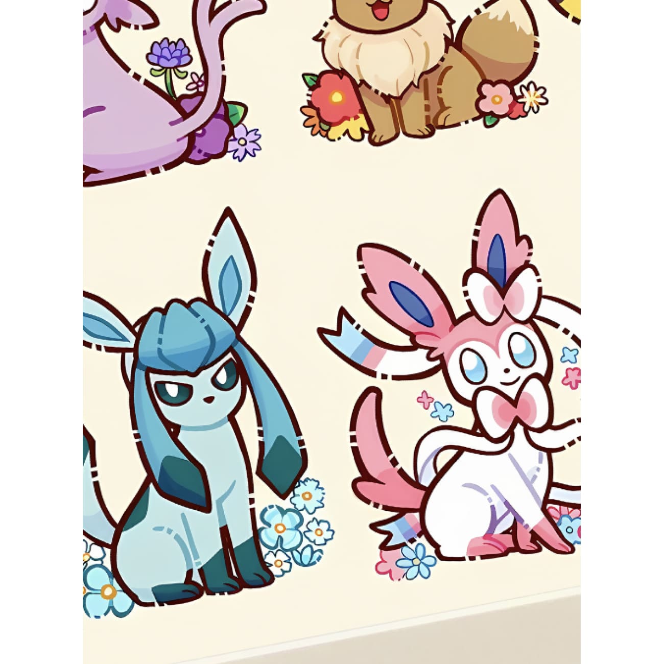 Xing Kong Studio - Eevee Family Portrait Poster Frame