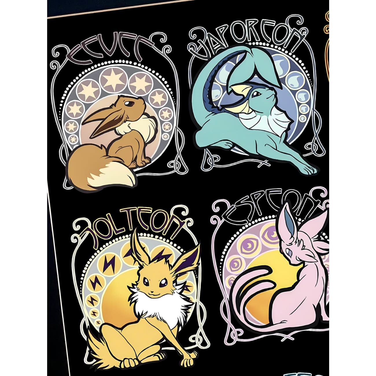 Xing Kong Studio - Eeveelution Poster Frame