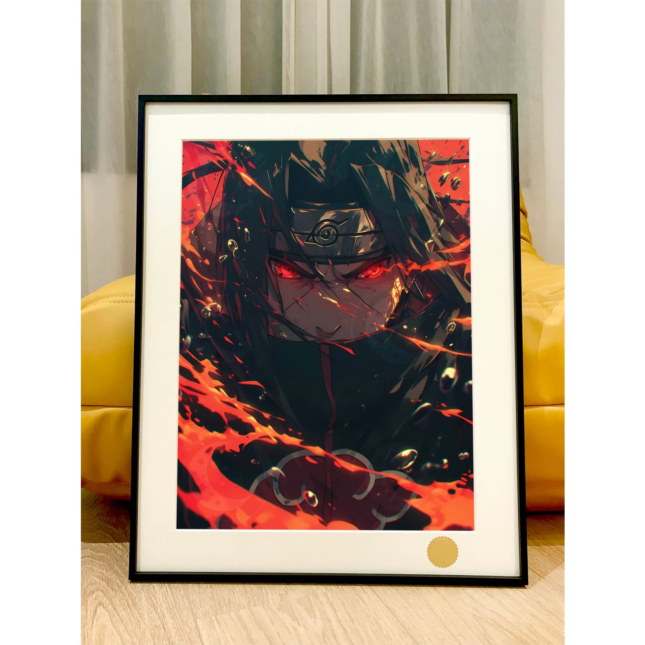 Xing Kong Studio - Flame Itachi Uchiha Poster Frame