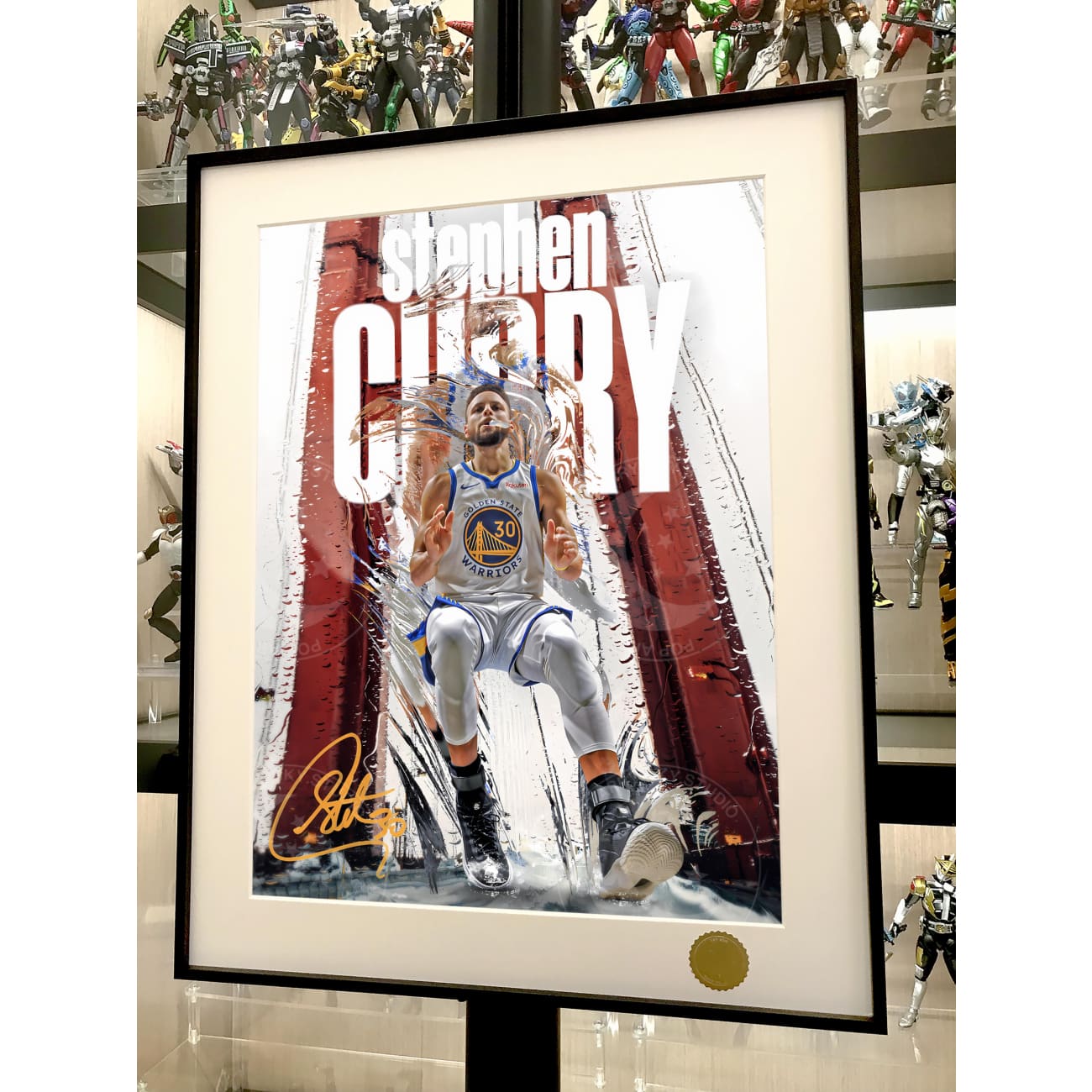 Xing Kong Studio - Golden State Warriors Stephen Curry Poster Frame