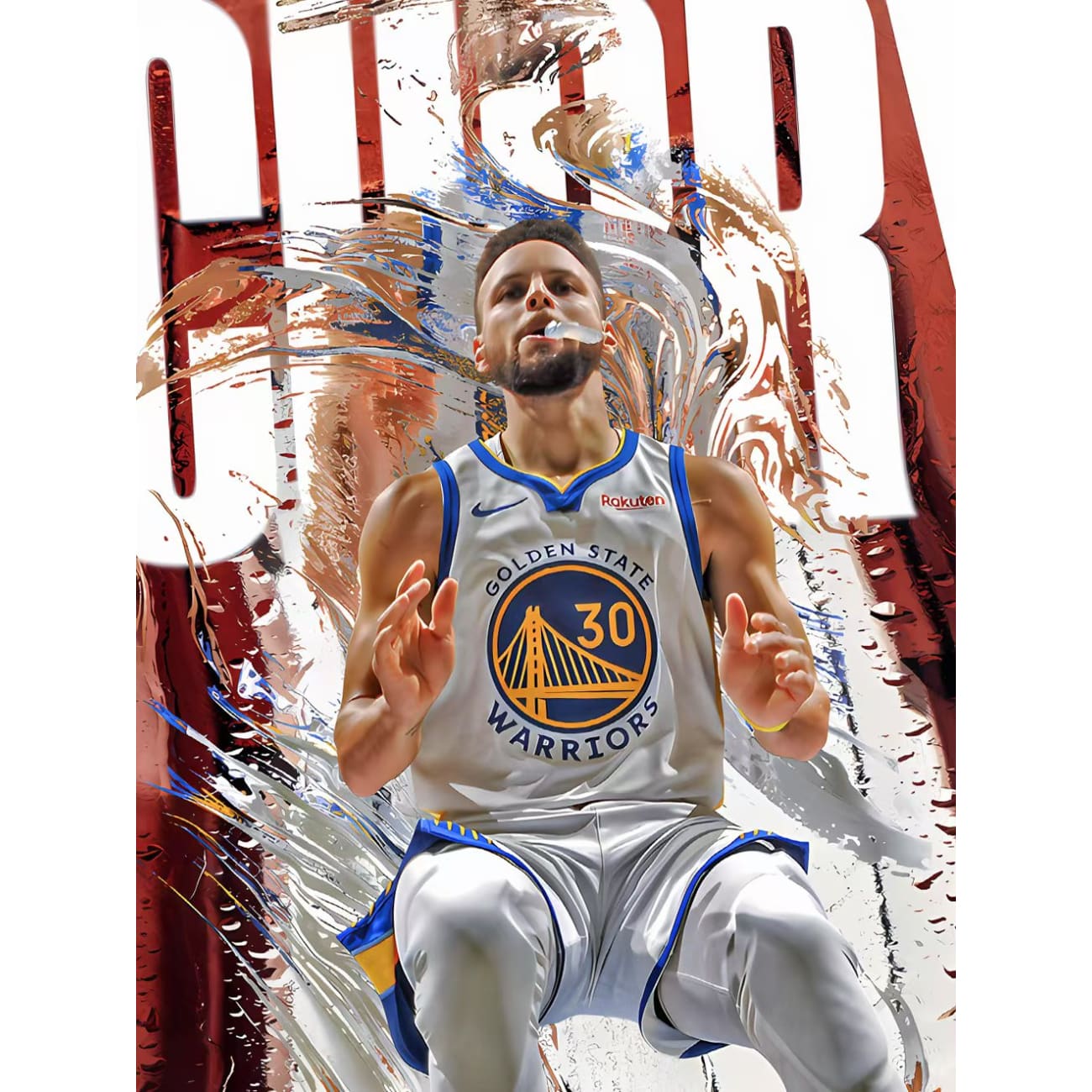 Xing Kong Studio - Golden State Warriors Stephen Curry Poster Frame