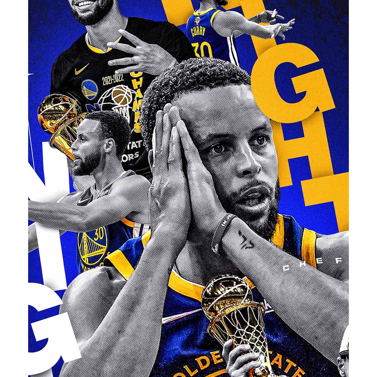 Xing Kong Studio - Good Night Stephen Curry Poster Frame