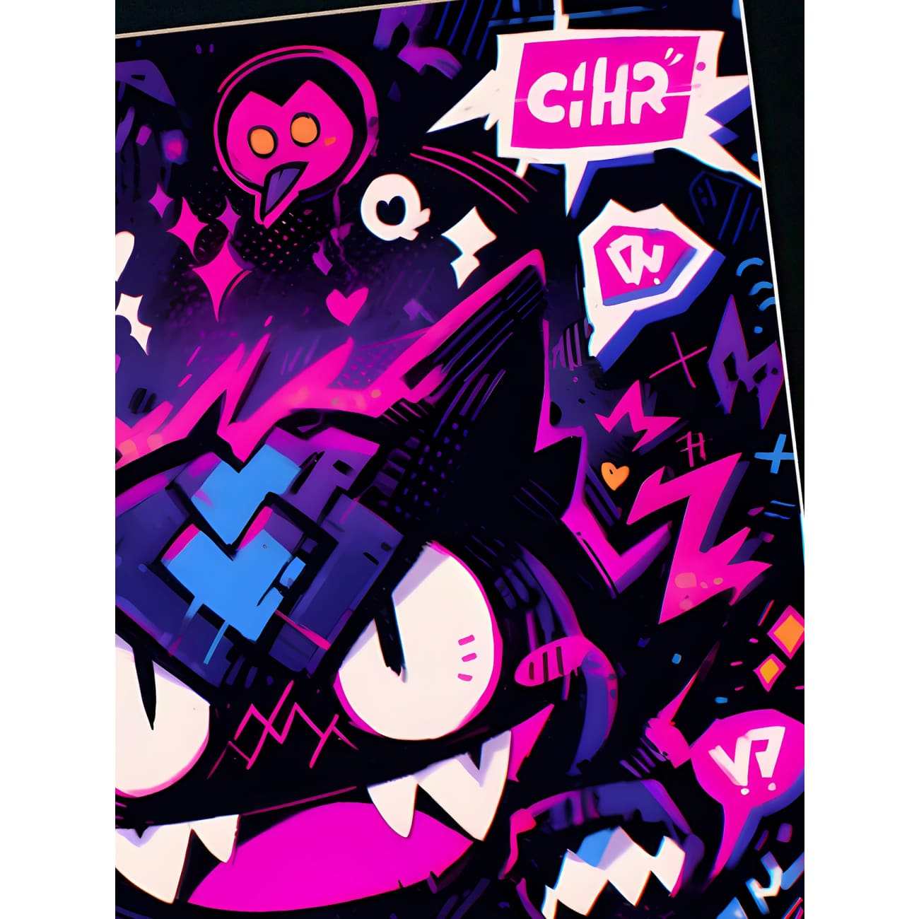 Xing Kong Studio - Graffiti Gengar Poster Frame