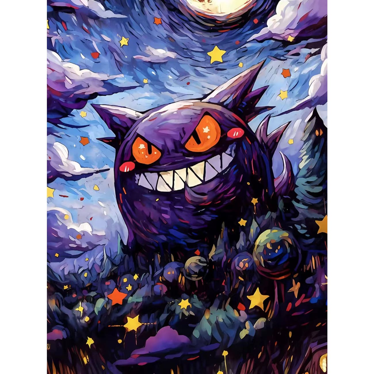 Xing Kong Studio - Halloween Festival Gengar Poster Frame