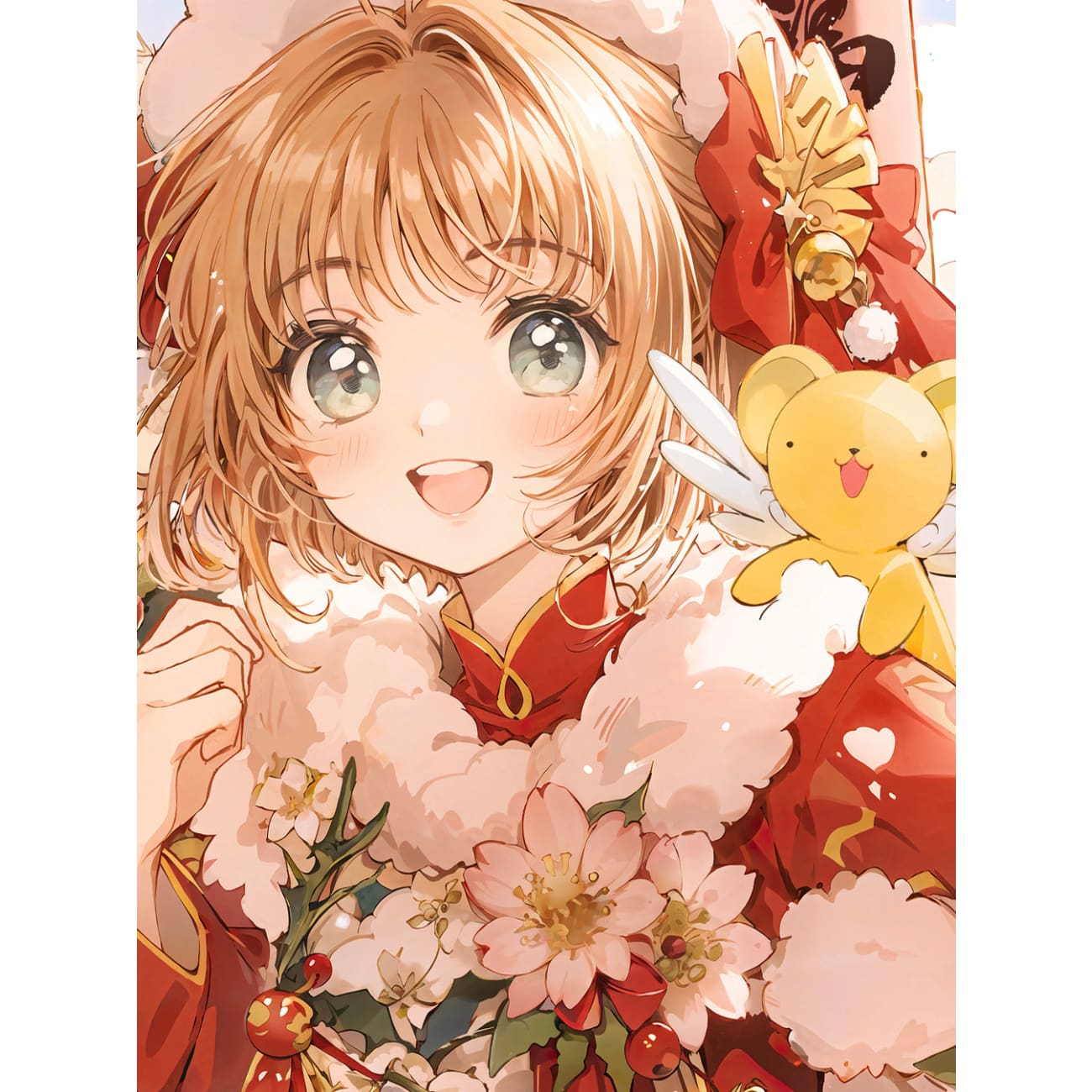 Xing Kong Studio - Happy New Year Sakura Kinomoto & Syaoran Li Poster Frame