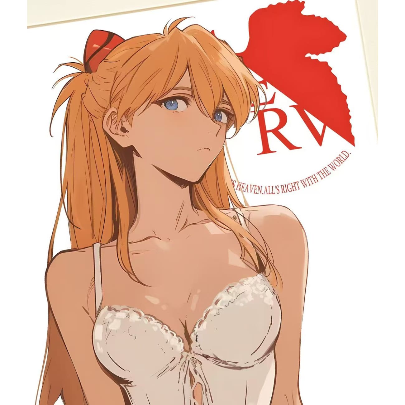 Xing Kong Studio - Kneeling Asuka Langley Soryu Poster Frame