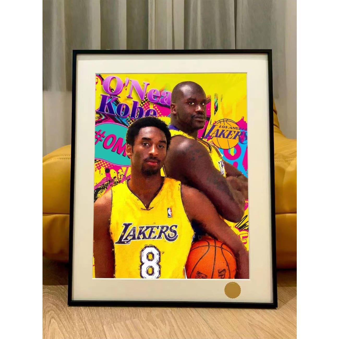 Xing Kong Studio - Kobe Bryant and Shaquille O'Neal Poster Frame 
