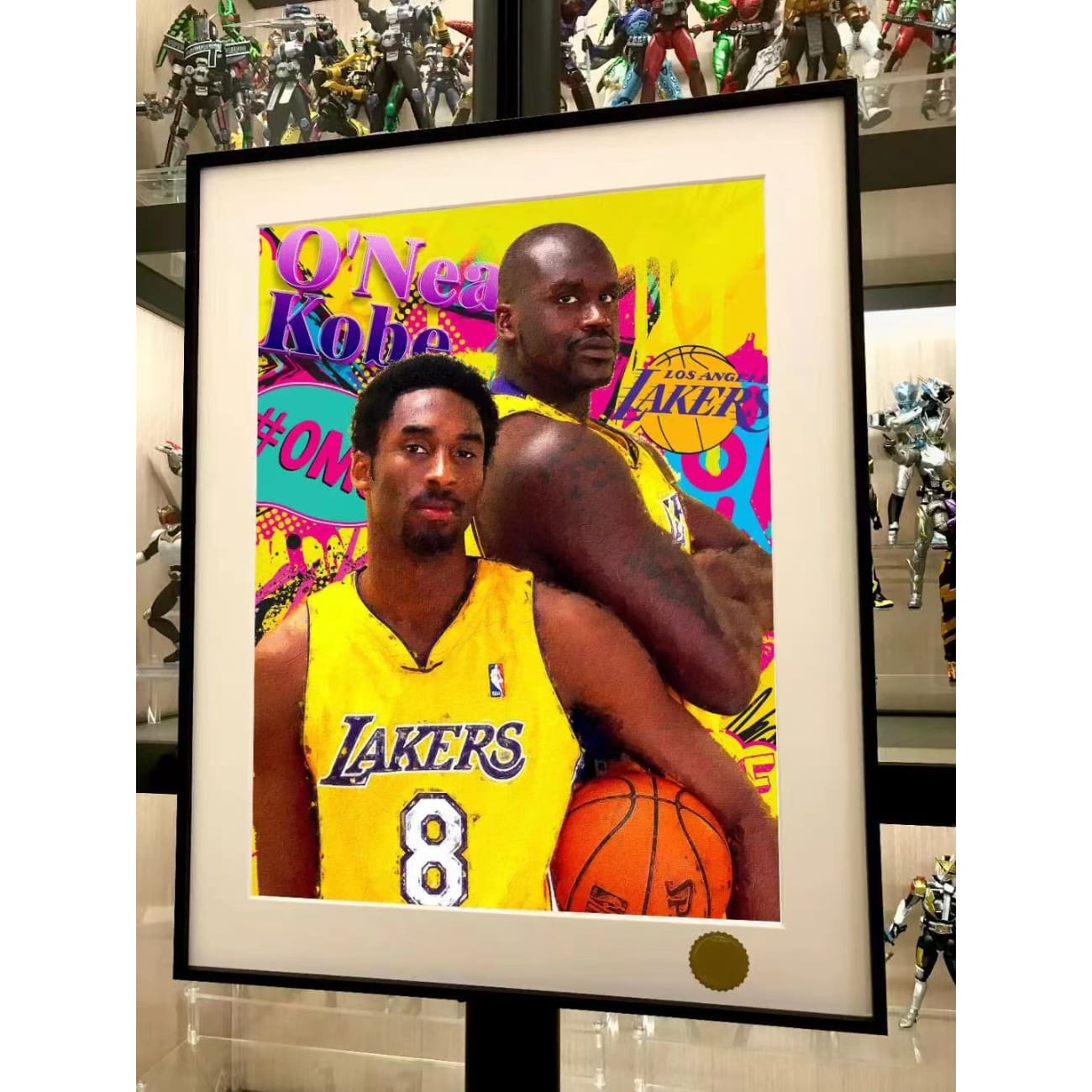Xing Kong Studio - Kobe Bryant and Shaquille O'Neal Poster Frame 
