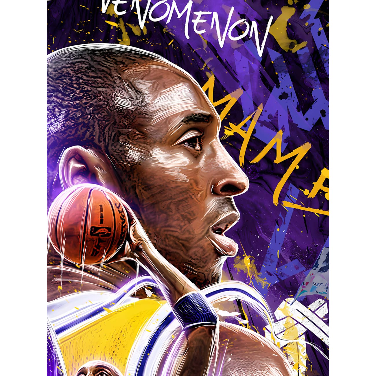 Xing Kong Studio - Kobe Bryant Purple Mamba Ver. Poster Frame