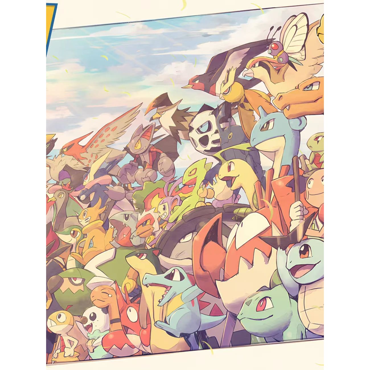 Xing Kong Studio - Let's Conquer Pokémon Together - Ash Ketchum & Pokemons Poster Frame