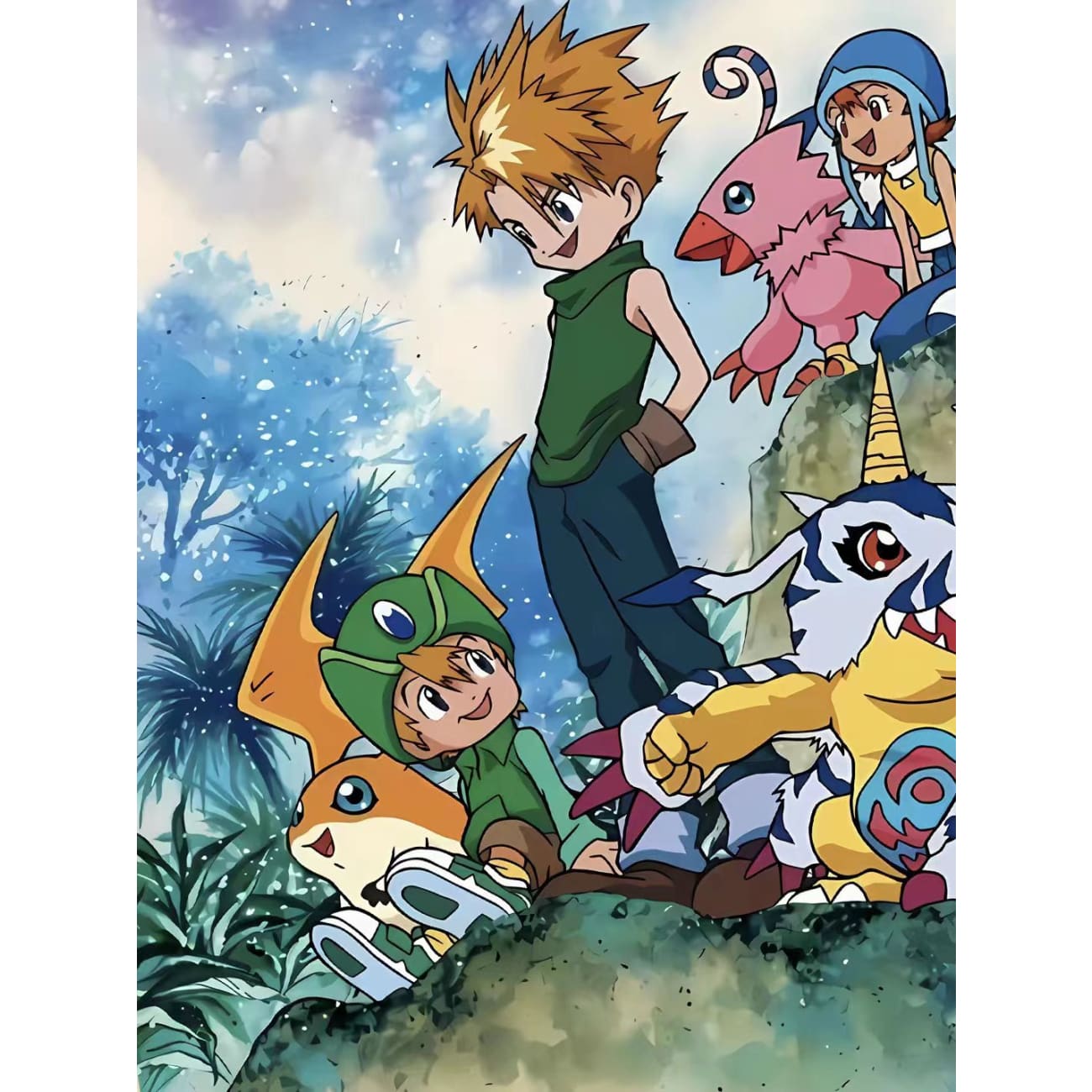 Xing Kong Studio - Main Characters of Digimon & Digital Monsters Poster Frame
