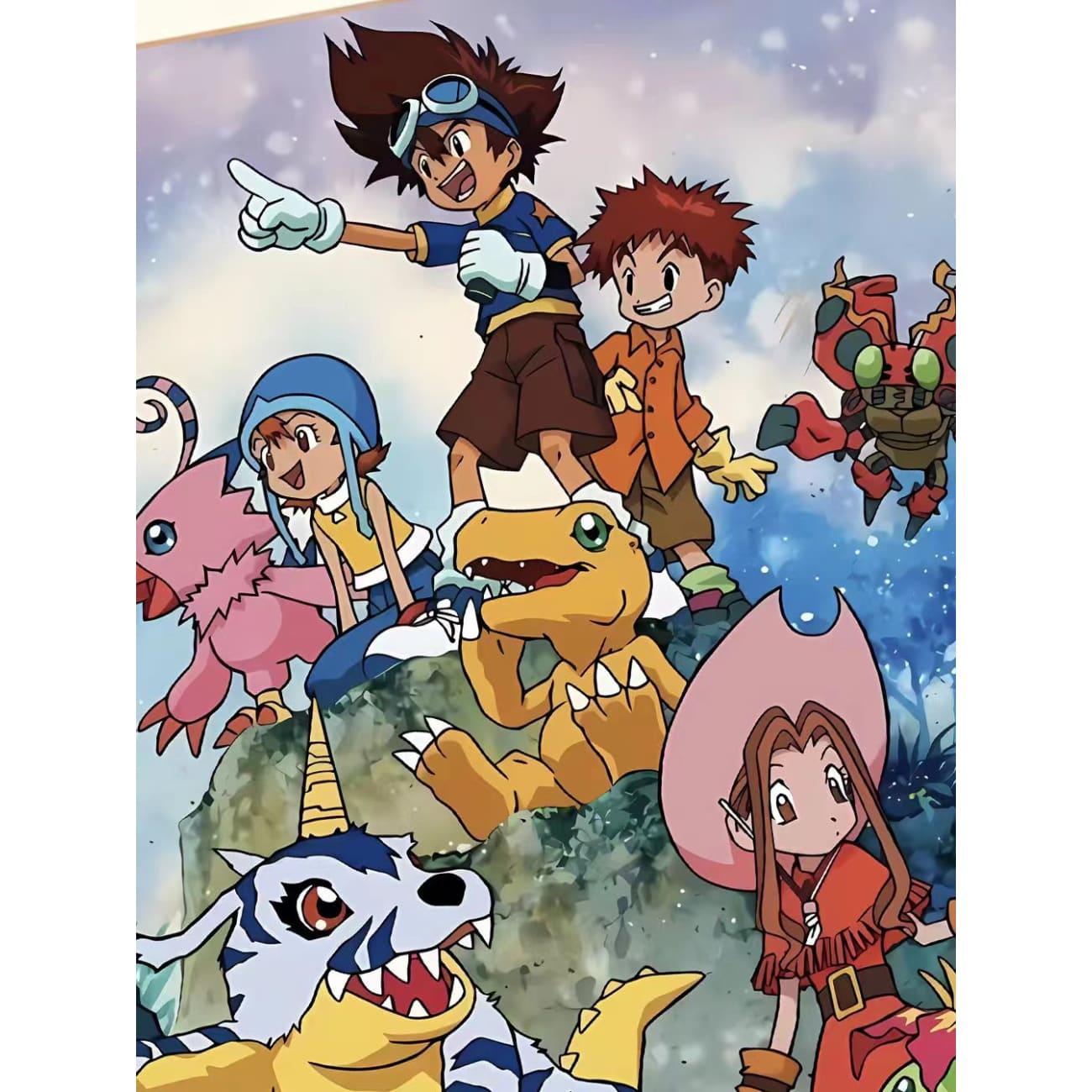 Xing Kong Studio - Main Characters of Digimon & Digital Monsters Poster Frame