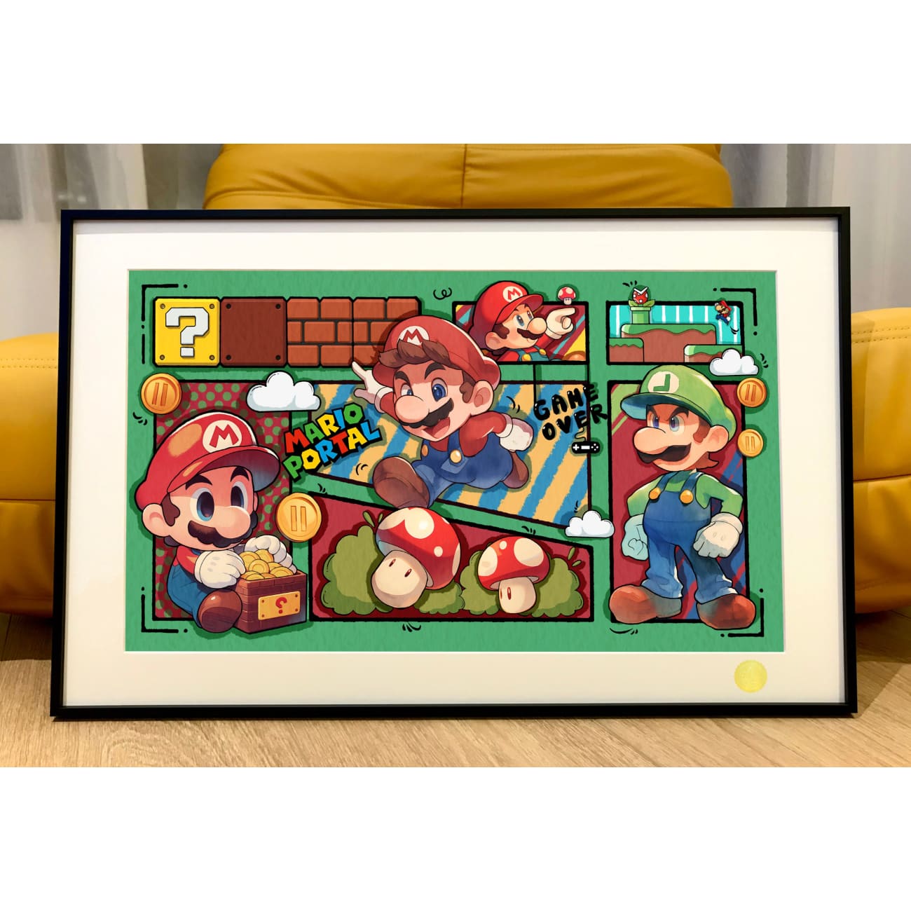 Xing Kong Studio - Manga Mario Poster Frame