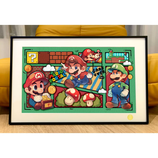 Xing Kong Studio - Manga Mario Poster Frame