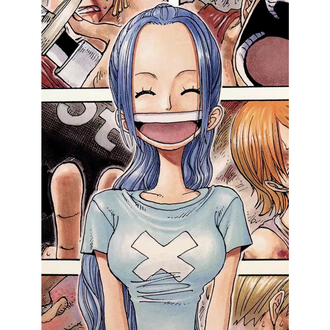 Xing Kong Studio - Nefeltari Vivi, Zoro, Luffy, Usopp, Nami, Chopper and Sanji Poster Frame