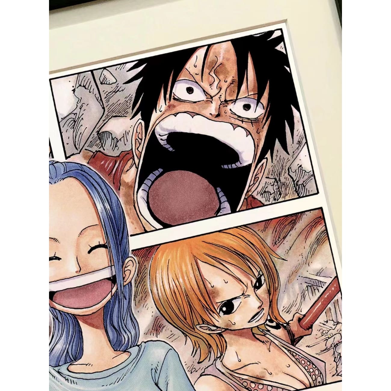 Xing Kong Studio - Nefeltari Vivi, Zoro, Luffy, Usopp, Nami, Chopper and Sanji Poster Frame