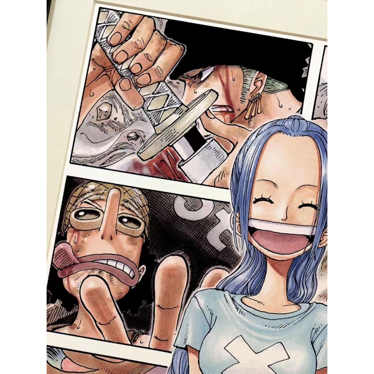 Xing Kong Studio - Nefeltari Vivi, Zoro, Luffy, Usopp, Nami, Chopper and Sanji Poster Frame