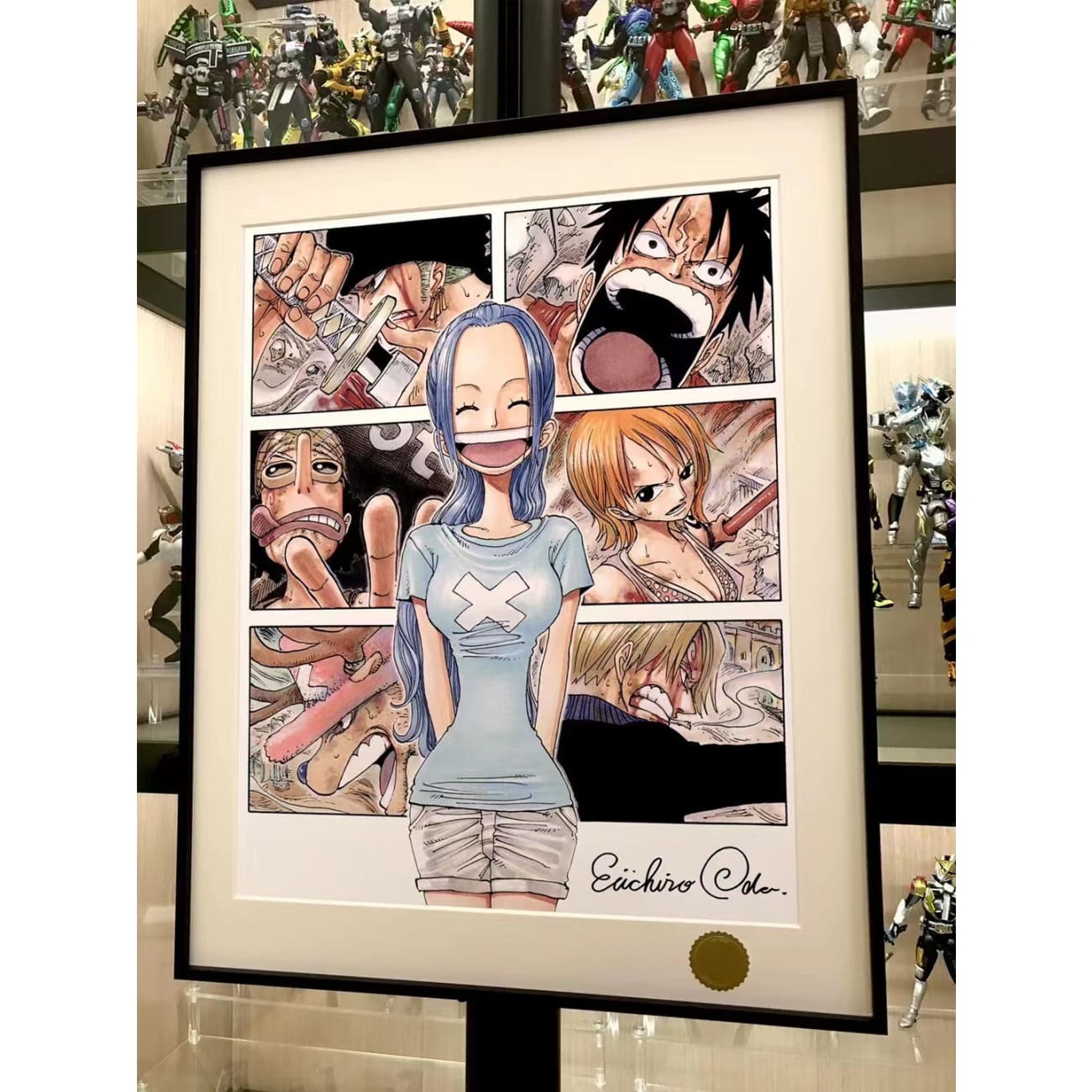 Xing Kong Studio - Nefeltari Vivi, Zoro, Luffy, Usopp, Nami, Chopper and Sanji Poster Frame