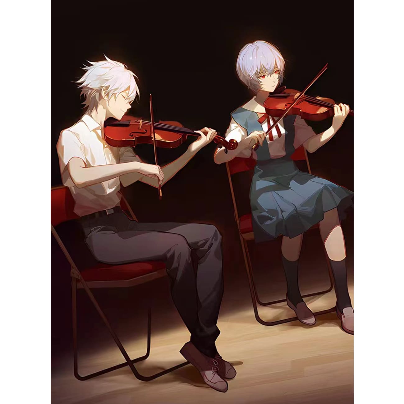 Xing Kong Studio - Neon Genesis Evangelion String Quartet Poster Frame