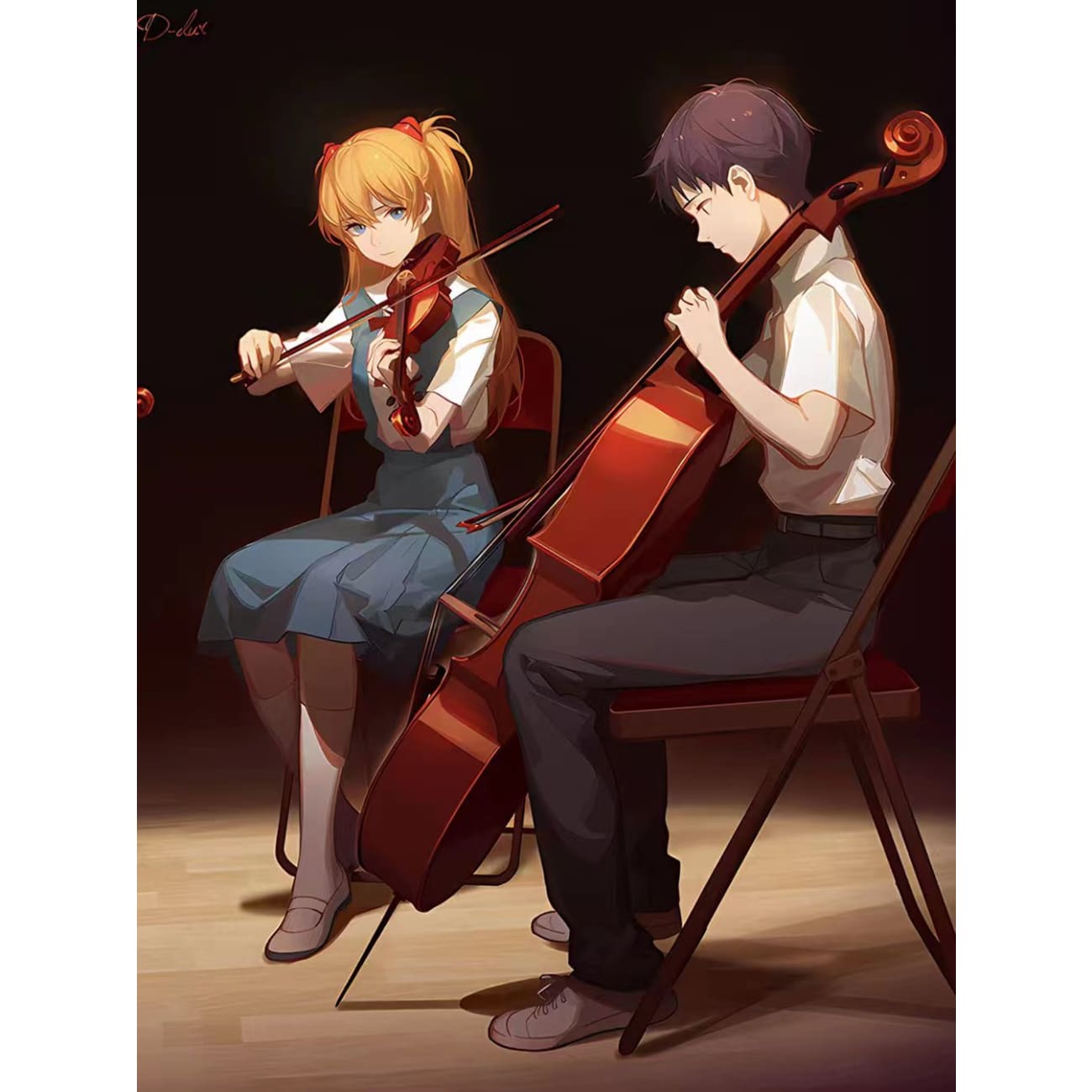 Xing Kong Studio - Neon Genesis Evangelion String Quartet Poster Frame